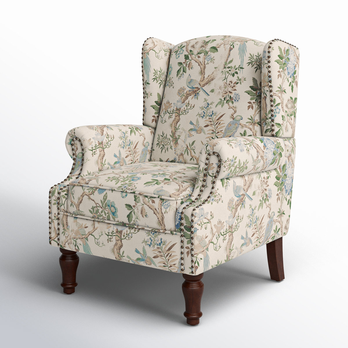 Anndi Upholstered Wingback Accent Chair